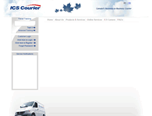 Tablet Screenshot of icscourier.ca